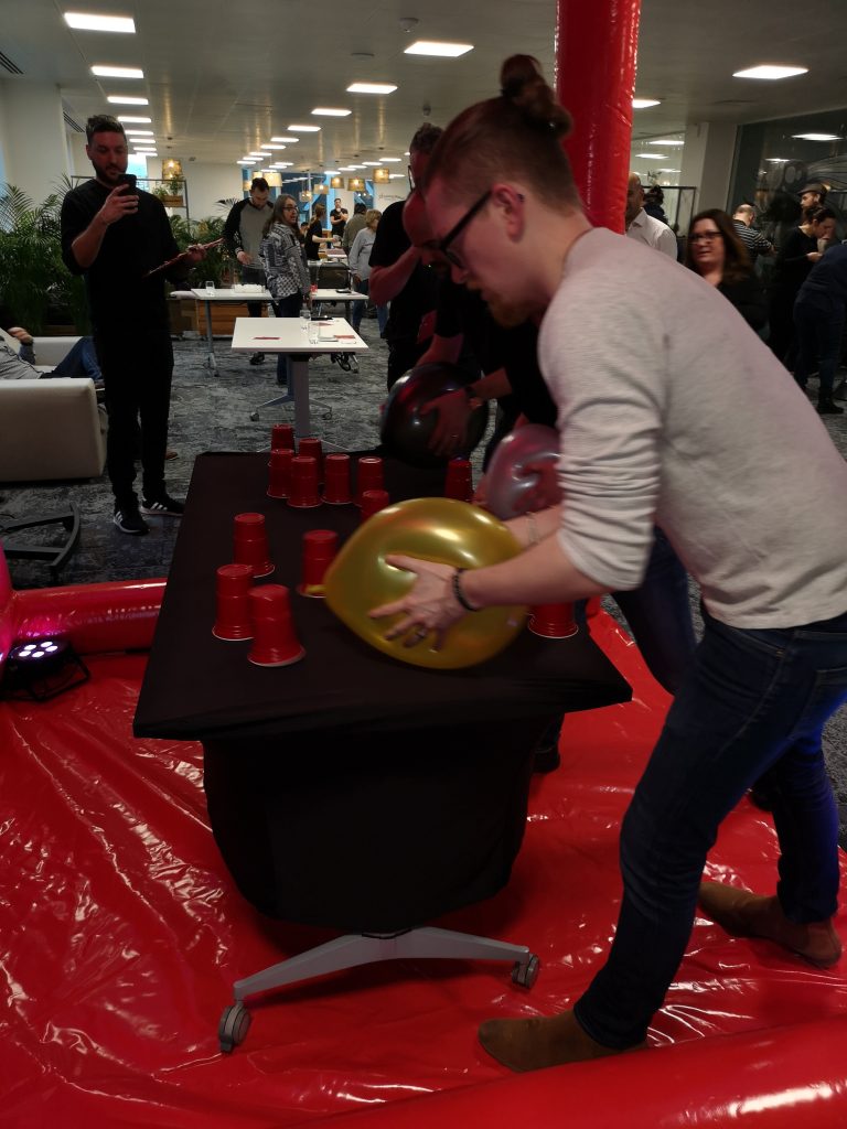 guests playing the kube game